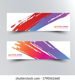 color Brush Set for Banner Email signature template design use for email ,footer personal ,social media cover ,web page , company