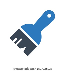 color brush vector glyph color icon 