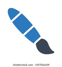 color brush vector glyph color icon 