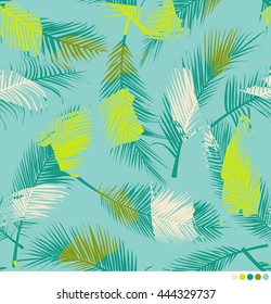 Color brushed palm leaf pattern background