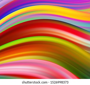 Color brushstroke oil or acrylic paint design element for presentations, flyers, leaflets, postcards and posters. Vector illustration flow dry end detailed.