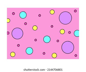 Color bubbles drawn by children
