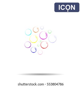 color bubbles icon vector