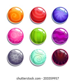 Color bubbles\balls set on the white background, isolated vector