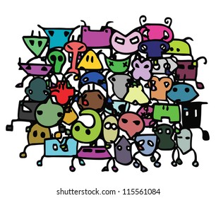 Color bug mosaic