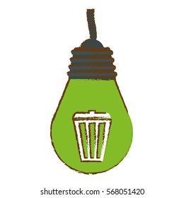 Color bulb care environmental design, vector illustration