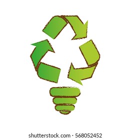 Color bulb environmental care icon image, vector illustration