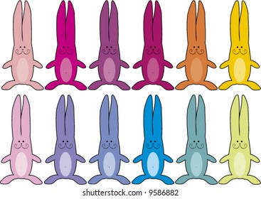color bunnies