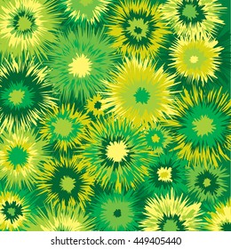 Color burst pattern green and yellow