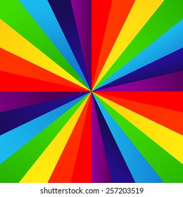 Color Burst Rainbow Background Vector Illustration