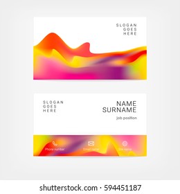 Color business card template