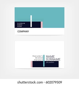 Color business card template