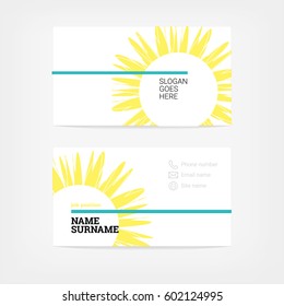 Color business card template