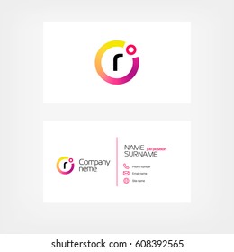 Color business card template.