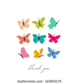 Color butterflies. Vector illustration