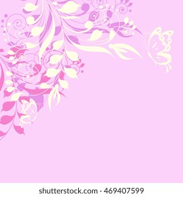 color butterflies,pink 