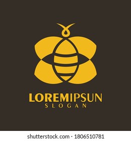 vector de diseño de logotipo de mariposa de color