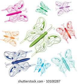 color butterflyes