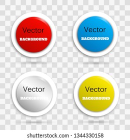 Color button. Vector background illustration.