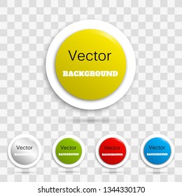 Color button. Vector background illustration.