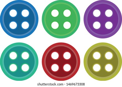 Color buttons, blue, green, purple, red and yellow.