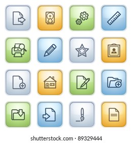 Color buttons with contour icons 10