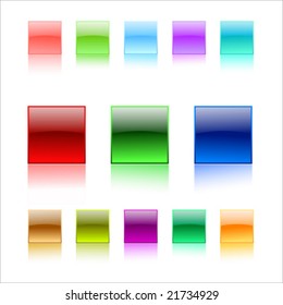 Color buttons on white background