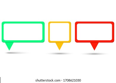 color buttons ,outline frame. down arrows. Infographic design element, vector illustration.