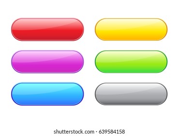 color buttons set vector