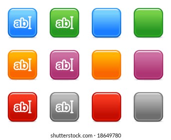 Color buttons with text icon