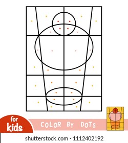 Color by dots, education game for children, Cupcake