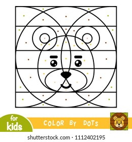 Color by dots, education game for children, Lion