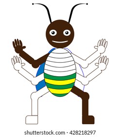 Color by example beetle