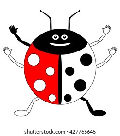 Color by example ladybird, ladybug
