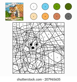 Color by number (dog)