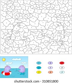 Color by number educational