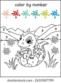 color by number for kids worksheet