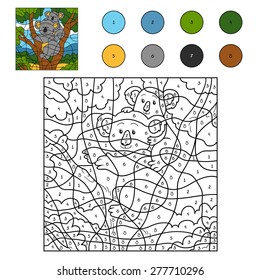 Color by number (koala)