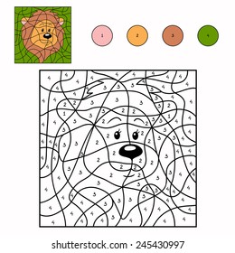 Color by number (lion head)