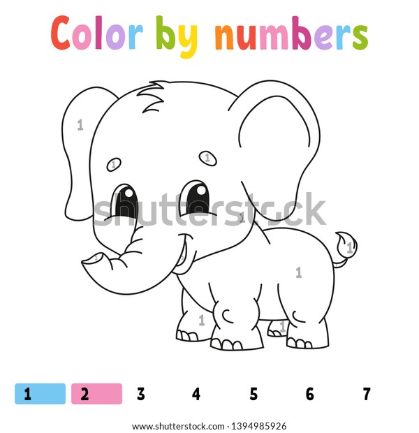 Download Color By Numbers Coloring Book Kids Stock Vector Royalty Free 1394985926