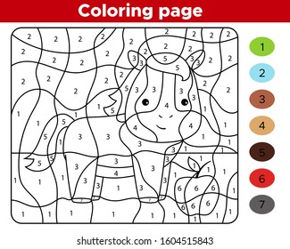 color by numbers educational game preschool stock vector royalty free 1604515843 shutterstock