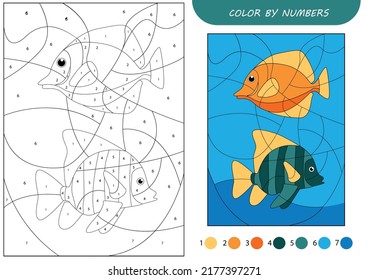 color by numbers preschool tasks for children