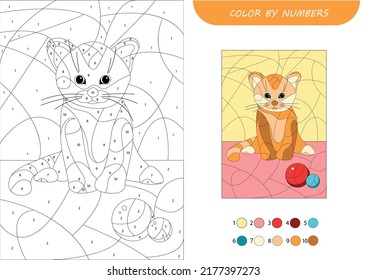 color by numbers preschool tasks for children