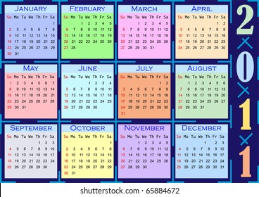 color calendar 2011