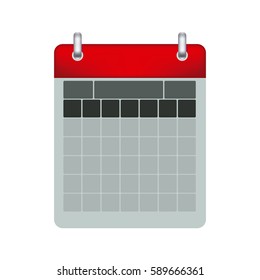 color calendar with two rings vector illustration