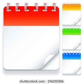 Color calendars with blank pages.