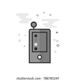 Color calibration icon in flat outlined grayscale style. Vector illustration.