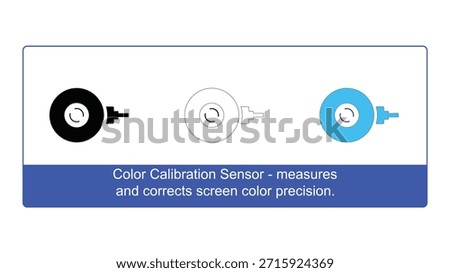 Color calibration sensor for measuring and correcting screen color precision