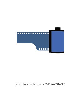 Color Camera Film Roll Shape Design Vector