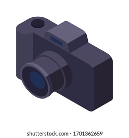 color camera icon vector illustration